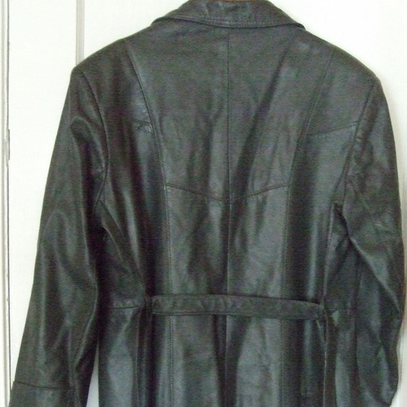 Leather long Coat, Soft Medium Gray, eXcelled ? - Picture 4 of 6